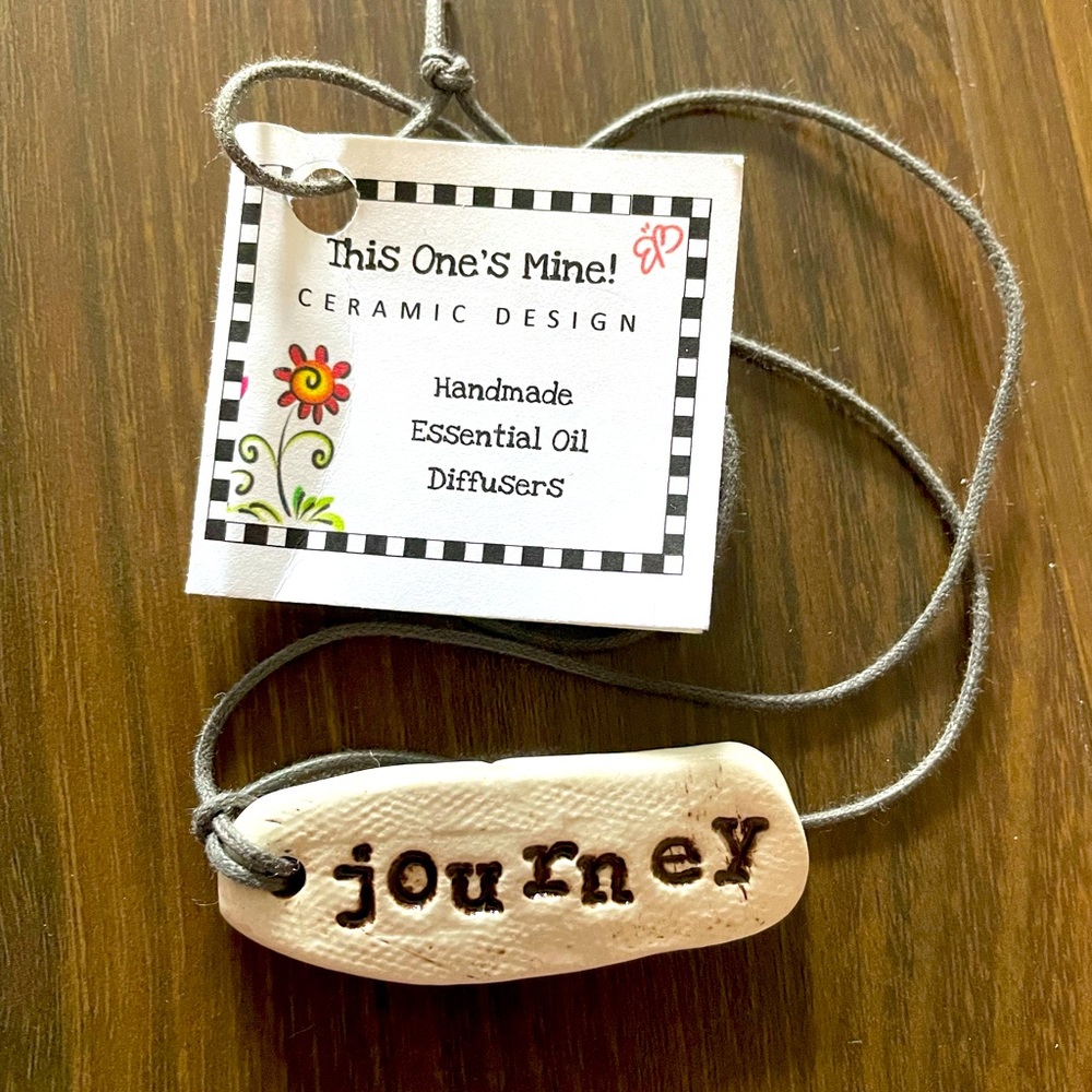 Handmade essential clay necklace PAIR of 2